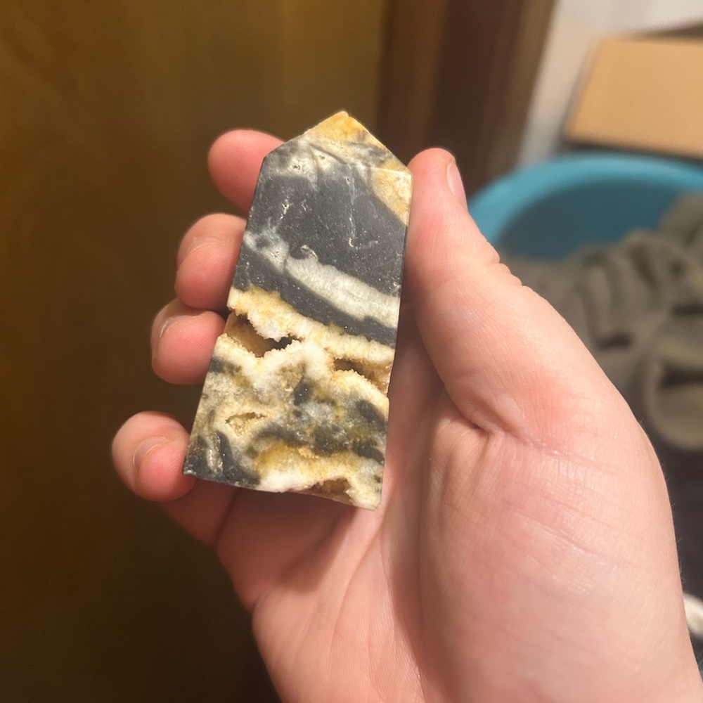 Druzy Zebra Agate Tower